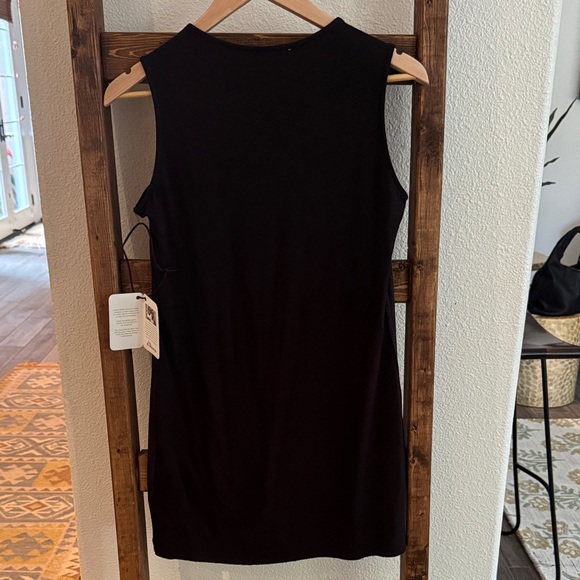 NWT liberty garden Black Sleeveless short Dress small soft suede-like material - Picture 4 of 11